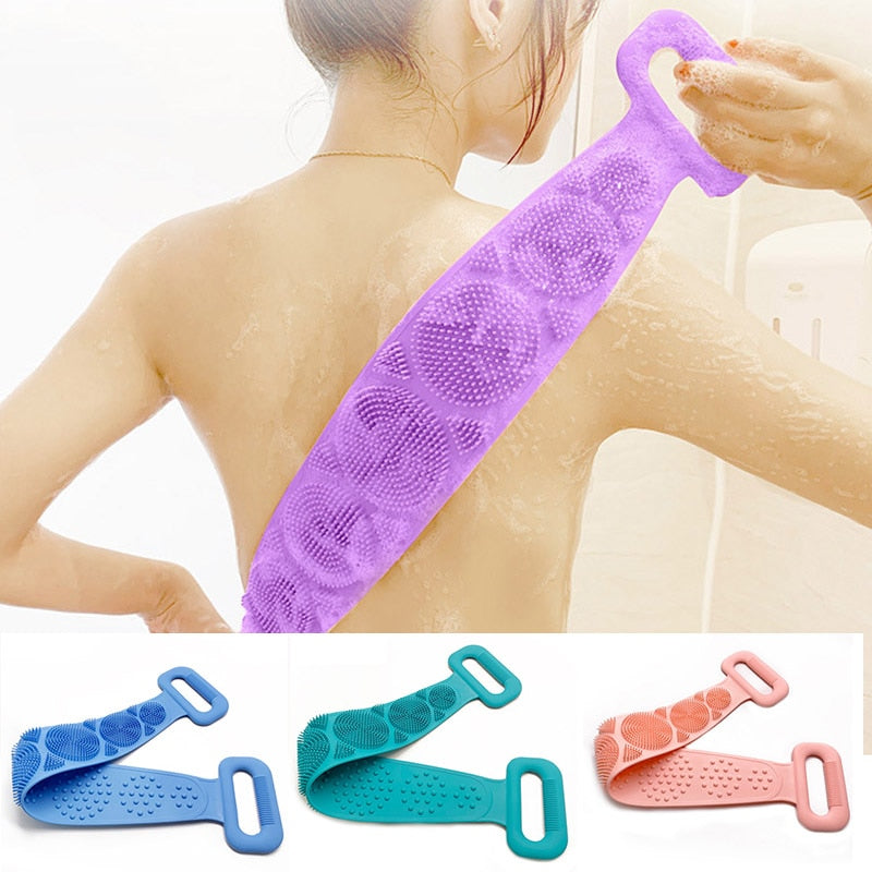 Double-Sided Silicone Exfoliating Body Scrubber Belt