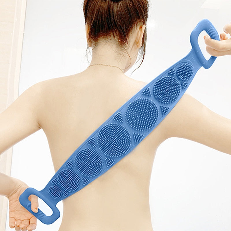 Double-Sided Silicone Exfoliating Body Scrubber Belt